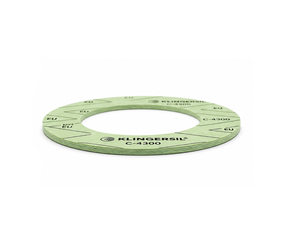 Flachdichtung aus KLINGERSIL C-4300 für Industrie, Maschinenbau und technische Dichtungsanwendungen.